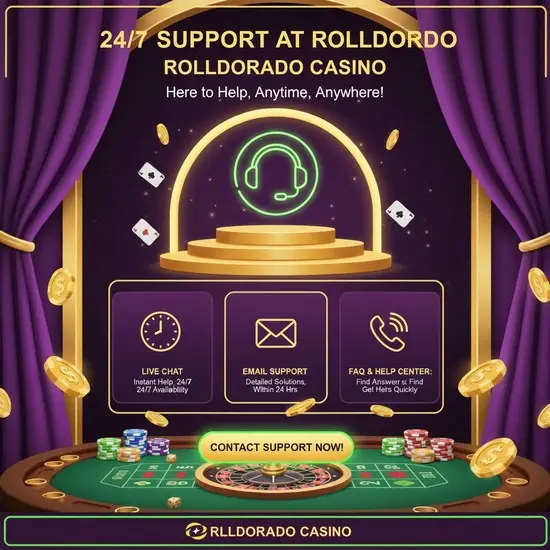 24/7-Support im RollDorado Casino – Immer für Sie da 🛡️✨